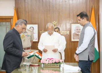 Oath Administering Ceremony of the newly appointed Chief Commissioner,  Arun Kumar, IAS (Retd.), Chandigarh Right to Service Commission was held today at Punjab Raj Bhawa
