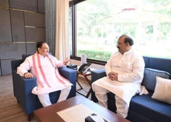 अश्विनी शर्मा ने भारतीय जनता पार्टी के राष्ट्रीय अध्यक्ष  जे.पी.नड्डा से मुलाकात की और पंजाब के मुद्दों पर की चर्चा