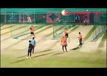 ICC World Cup Update :- भारतीय टीम ने आज देर शाम एचपीसीए में अभ्यास किया