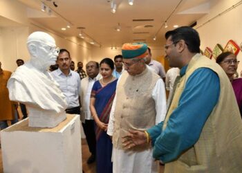 ‘Waste to Art’ – ‘Scrap to Sculpture’ Exhibition inaugurated by the Minister of State for Culture  Arjun Ram Meghwal at  Lalit Kala Akademi, New Delhi