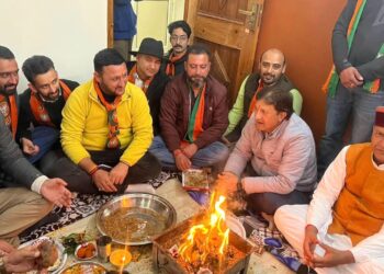 हिमाचल प्रदेश भाजयुमो के प्रदेश कार्यालय का शुभारंभ चक्कर शिमला में हुआ