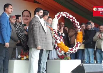 भाजपा के राष्ट्रीय अध्यक्ष जेपी नड्डा ने जोरावर स्टेडियम से भरी हुंकार