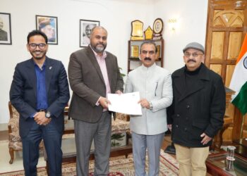 ब्रिटिश उच्चायोग और हिमाचल प्रदेश क्रिकेट एसोसिएशन के प्रतिनिधिमंडल ने मुख्यमंत्री  को भारत और इंग्लैंड के मध्य धर्मशाला टेस्ट मैच के लिए आमंत्रित किया