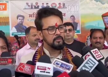 सुजानपुर में गरजे अनुराग ठाकुर देश को मजबूत प्रधानमंत्री चाहिए ना कि मजबूर