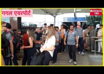 आईपीएल के मैच खेलने के लिए धर्मशाला पहुंचे पंजाब किंग्स के खिलाड़ी