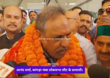 कांगड़ा हवाई अड्डे पर आनंद शर्मा का कांग्रेस कार्यकर्ताओं ने किया जोरदार स्वागत