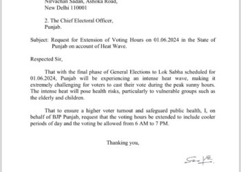 पंजाब में मतदान का समय बढ़ाने को जाखड़ ने आयोग को लिखा पत्र