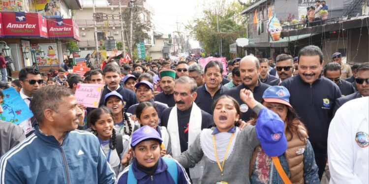 धर्मशाला में एंटी-चिट्टा वॉकथॉन ,मुख्यमंत्री सुखविंदर सिंह की अगुवाई में नशामुक्त हिमाचल की गूंज