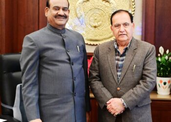 हिमाचल विधानसभा अध्यक्ष कुलदीप पठानिया की लोक सभा अध्यक्ष ओम बिरला से भेंट