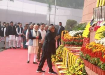 anniversary of the Parliament attacks, Indian leaders paid tribute to the martyrs