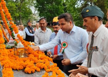 शहीद सूबेदार बलदेव कुमार शर्मा को भावभीनी श्रद्धांजलि